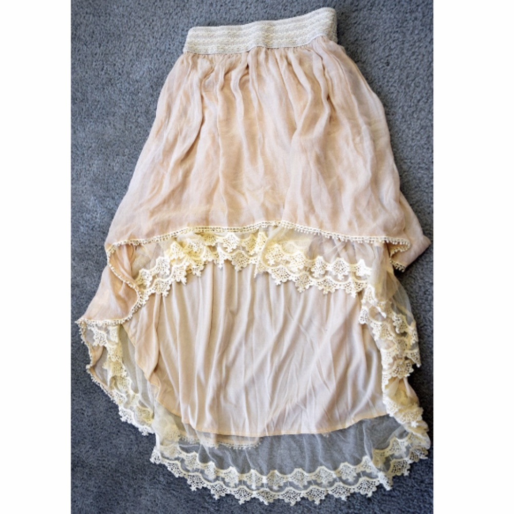 NWT Modcloth Ryu  High-Low Layered Lace Skirt - Picture 2 of 8