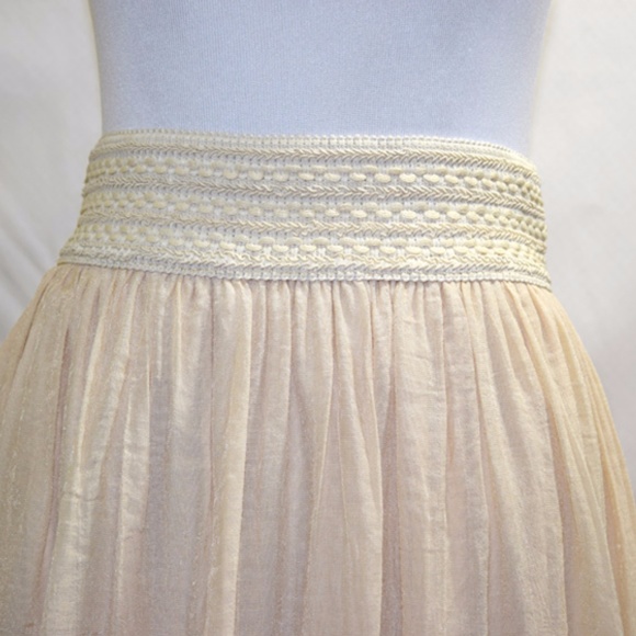 NWT Modcloth Ryu  High-Low Layered Lace Skirt - Picture 5 of 8