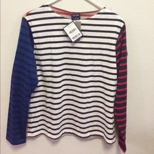 SAINT JAMES Colorblock Striped Breton Shirt