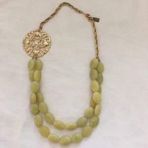K. Amato Lime Green Statement Necklace