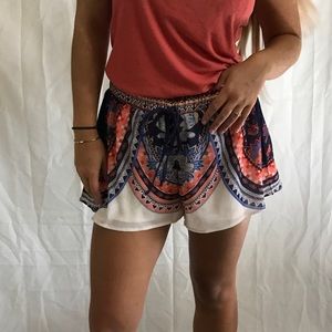 Flowy patterned shorts