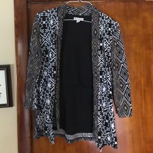 Neutral Colors Tribal Print Cardigan