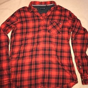 Red Flannel Long Sleeve Button Up