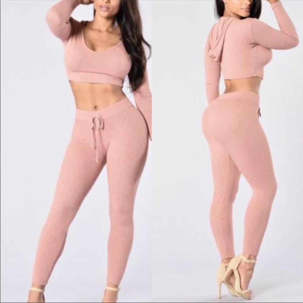 Wantmylook cropped hoodie set
