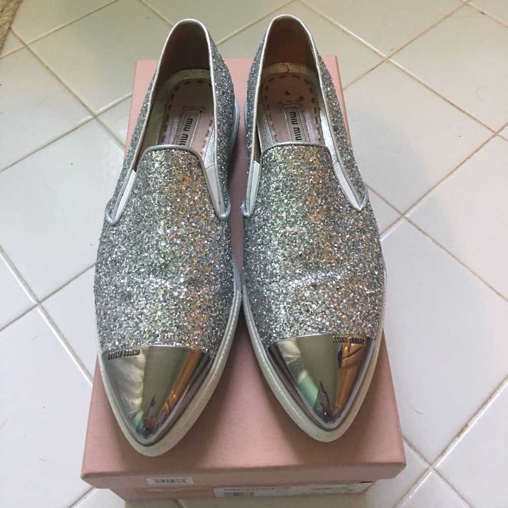 Miu Miu glitter sneakers