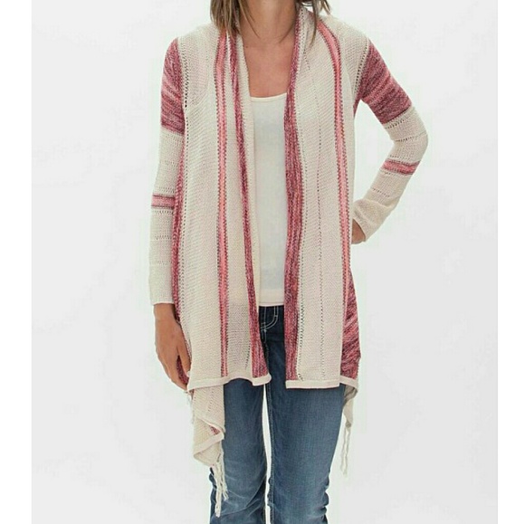 Billabong Sweaters - Billabong Loosen Up Fringe Cardigan Sweater