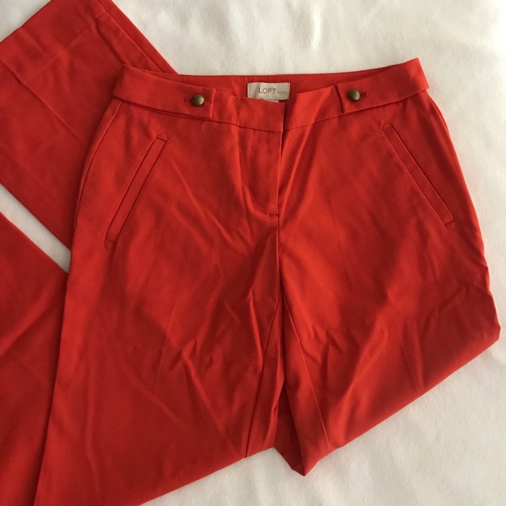 Ann Taylor Loft red dress pants 00P