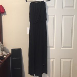 Lulus Black Strapless Maxi Dress