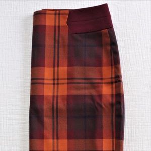 Express Gingham Pencil Skirt Retro 70s