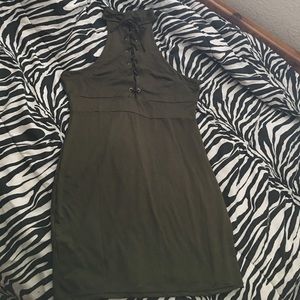 Halter lace-up bandage dress