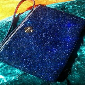 KSNY Blue Glitter Wristlet
