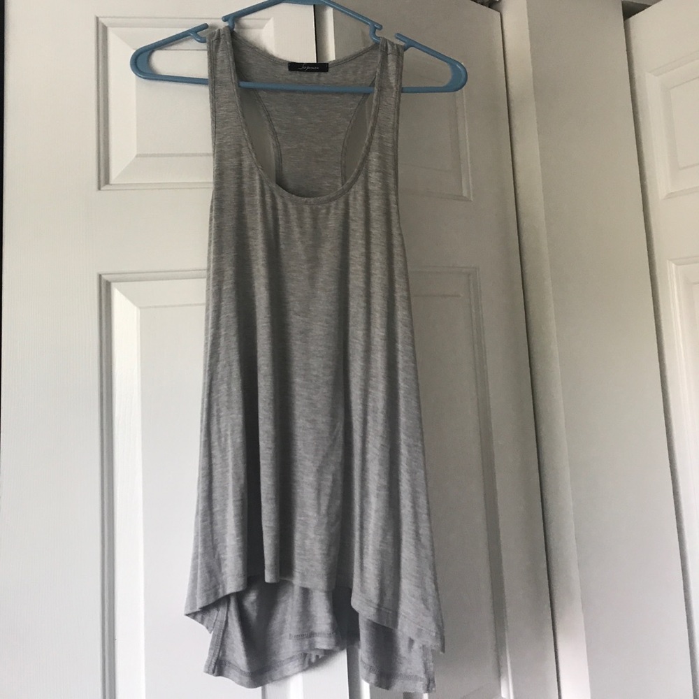 Grey tank top with cut out sides