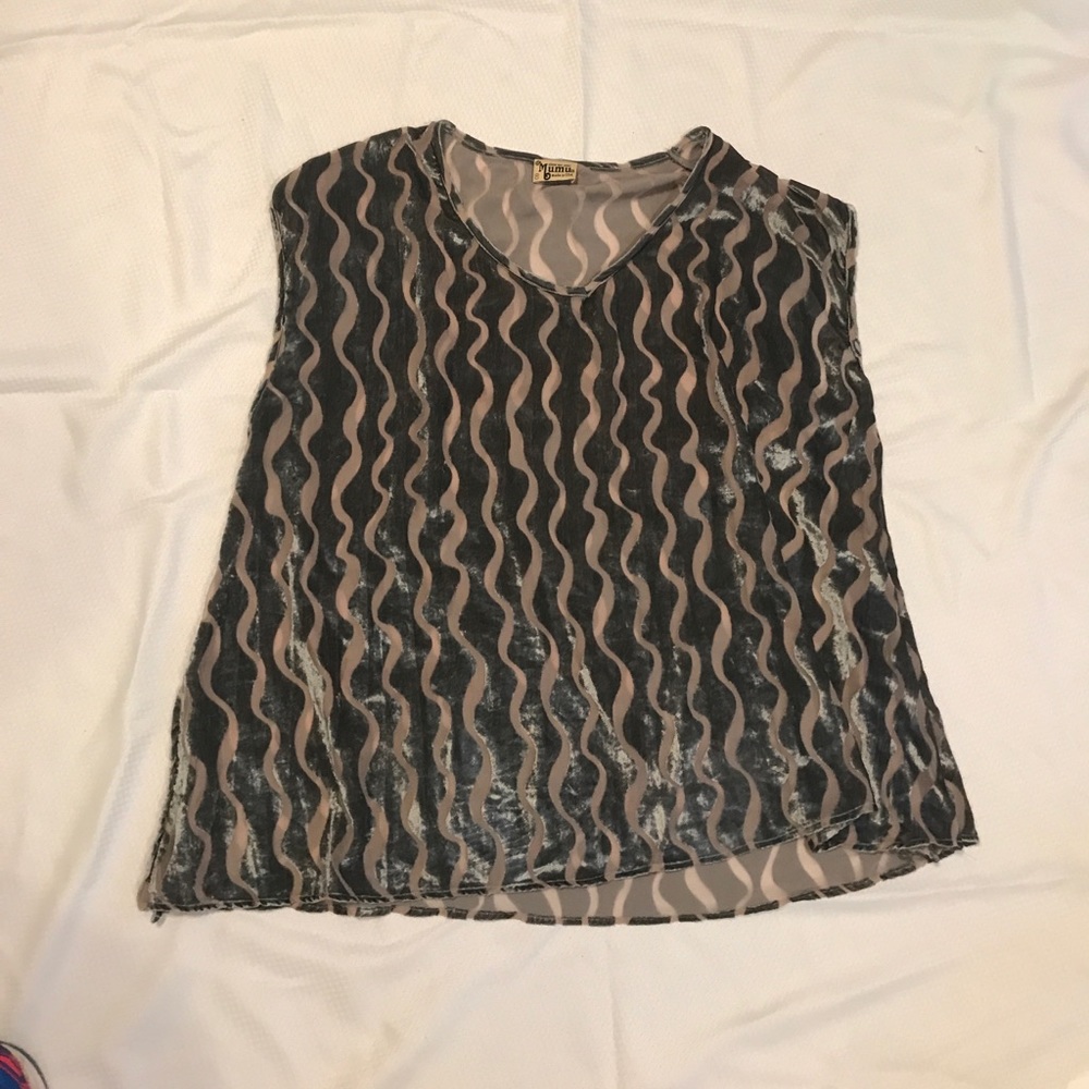 Show Me Your Mumu silver velvet tunic