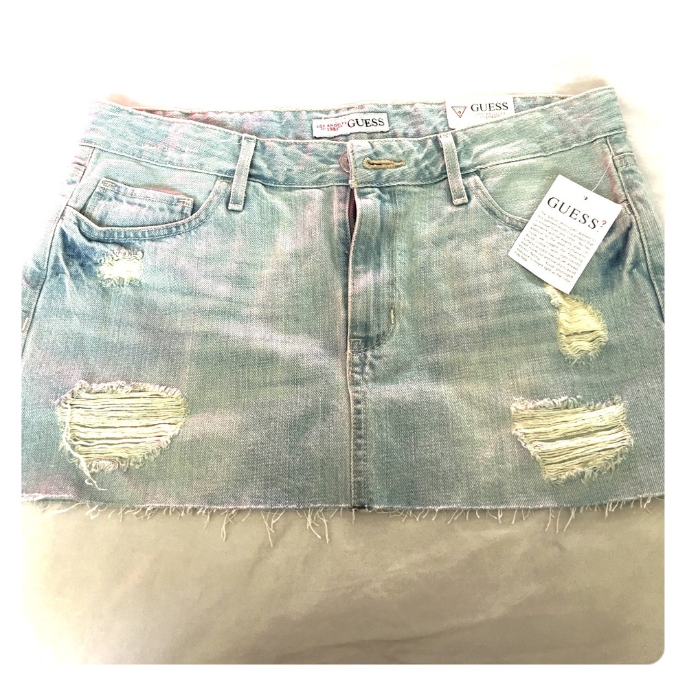 NWT Guess denim mini skirt