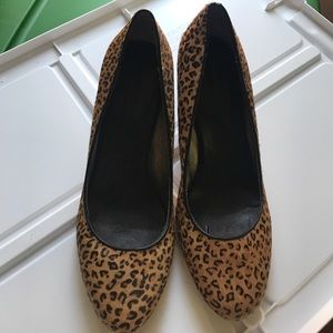 Banana Republic Women's Leopard Calf Hair Heels