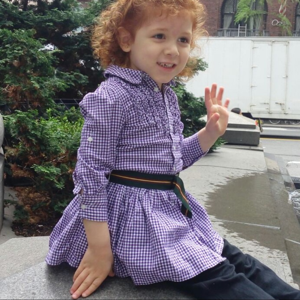 Ralph Lauren dress Purple Shepherds check w/ Belt