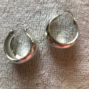 Small silver hoop earrings