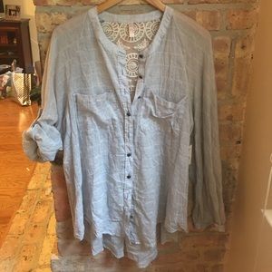 Linen Tunic with Back Accent