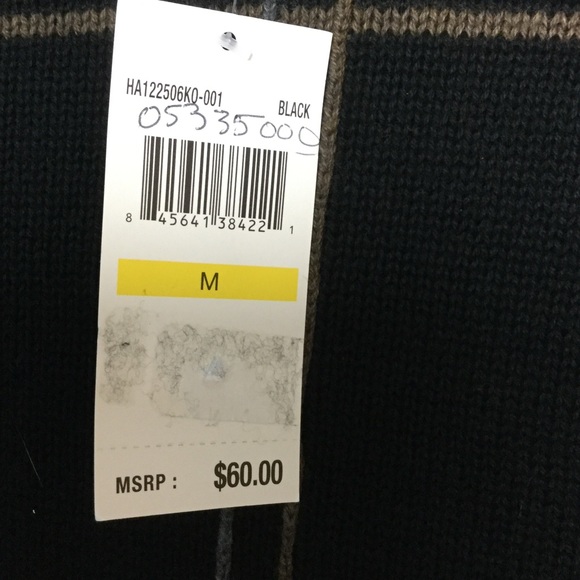 Haggar M Crewneck Sweater Square Pattern Black NWT - Picture 2 of 4