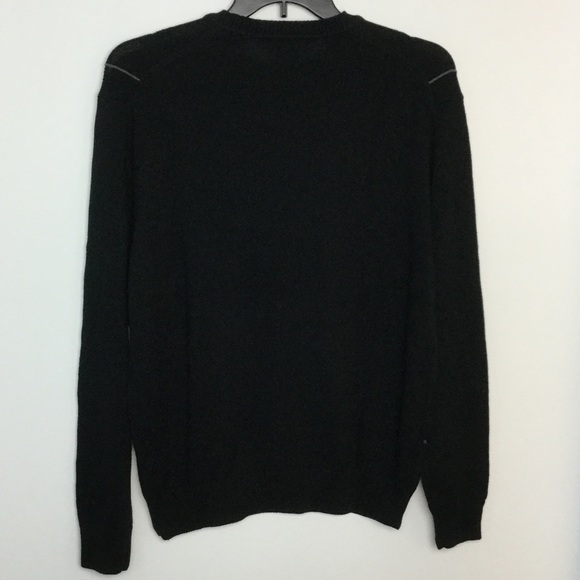 Haggar M Crewneck Sweater Square Pattern Black NWT - Picture 4 of 4