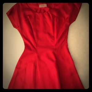 Vintage red silk dress
