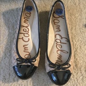 Black and Cream ballet flats