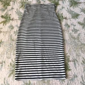 Poof Stripped Pencil Skirt
