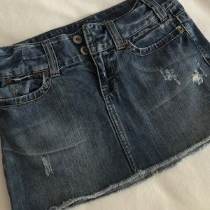American Eagle mini denim jean skirt sz 0