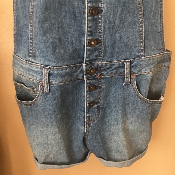 Free People 🌷NWOT Button Front Century Shortalls - Picture 6 of 8