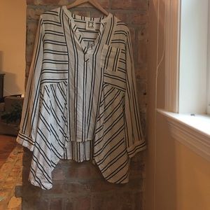 Never Worn! Asymmetric Bottom Striped Tunic