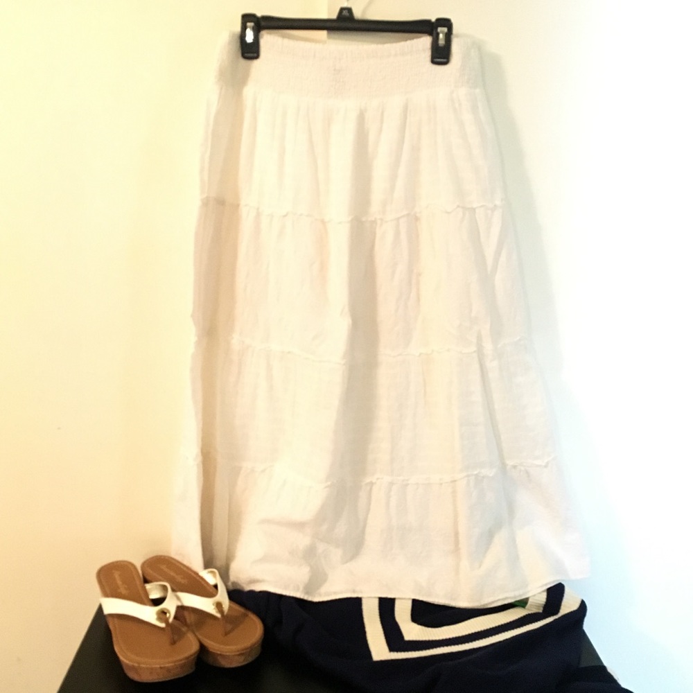 Sonoma White Ankle Skirt