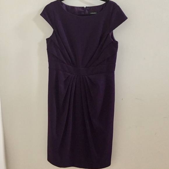 Purple/ Eggplant Adrianna Papell Cocktail Dress. - Picture 1 of 4