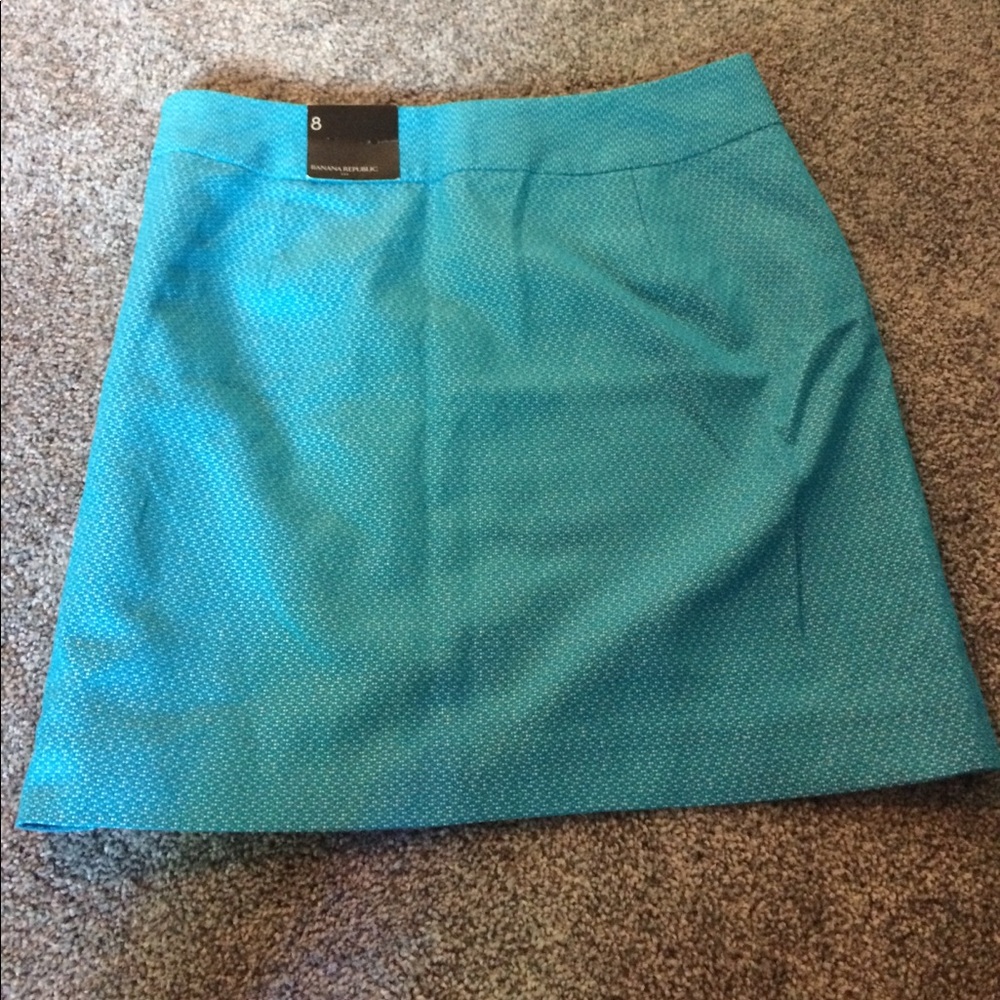 Bright blue skirt!