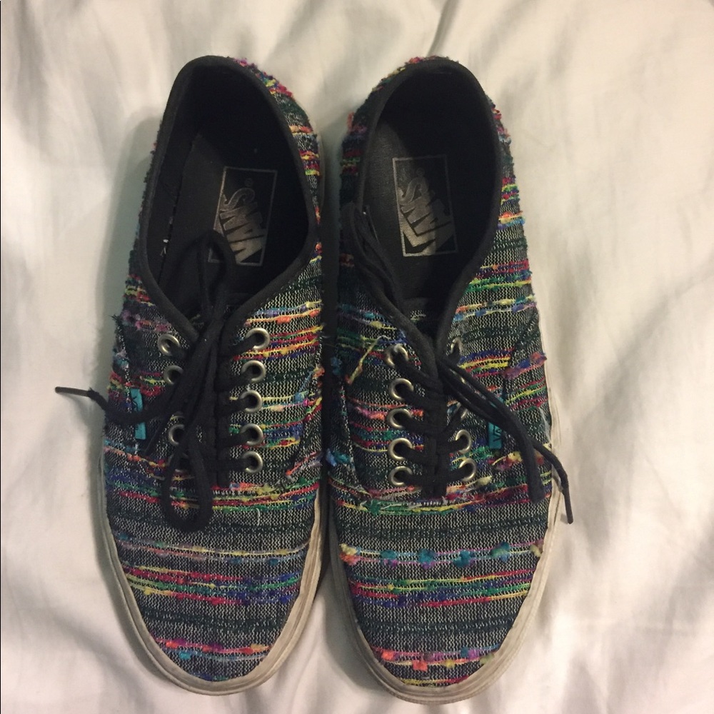 Multicolored weaved Vans