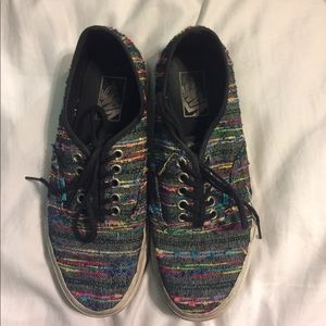 Multicolored weaved Vans