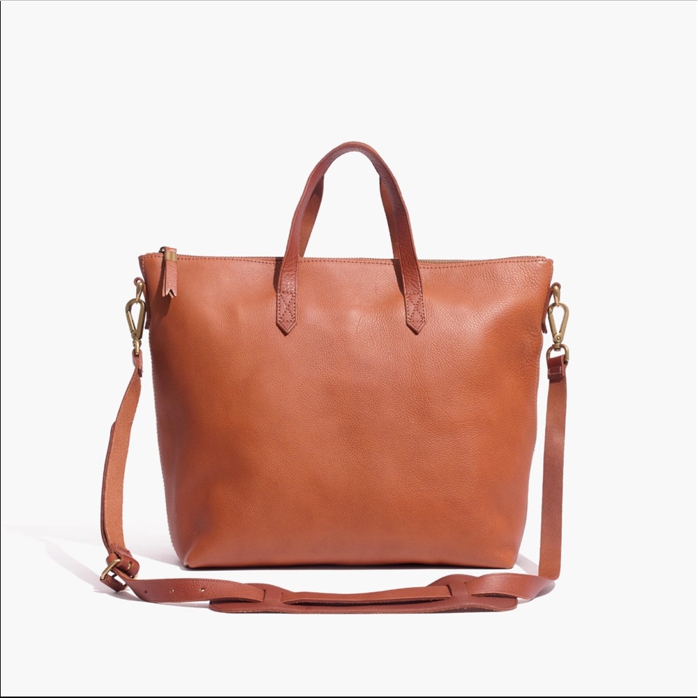 Madewell Transport Satchel in English Saddle