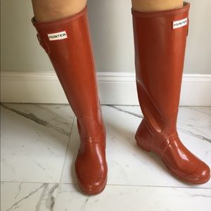 Brick Red Tall Hunter Rainboots