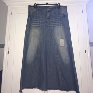Vintage Mudd Long Jean Skirt Size Juniors 13