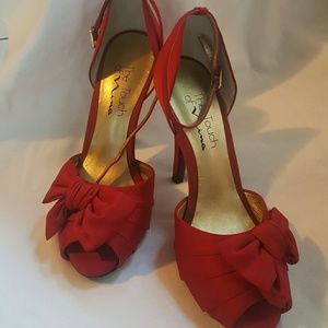 Red Peep Toe Heels