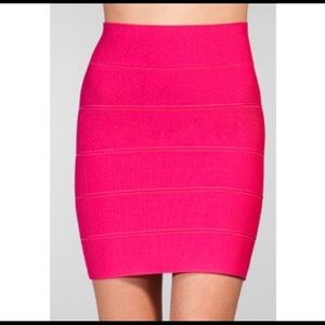 BCBG MaxAzria Hot Pink Power Skirt