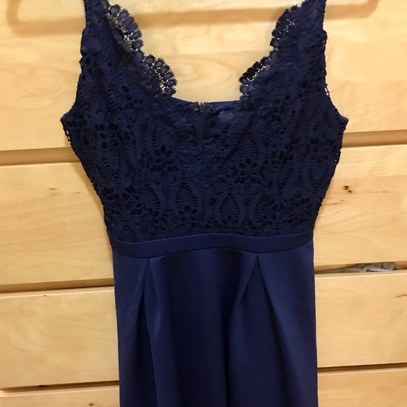 Lacy top navy dress - Picture 2 of 5