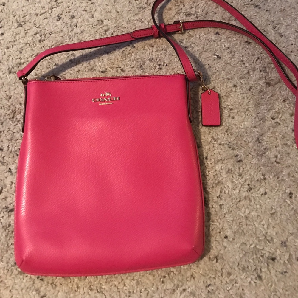 Coach Pink Crossbody Messenger Bag