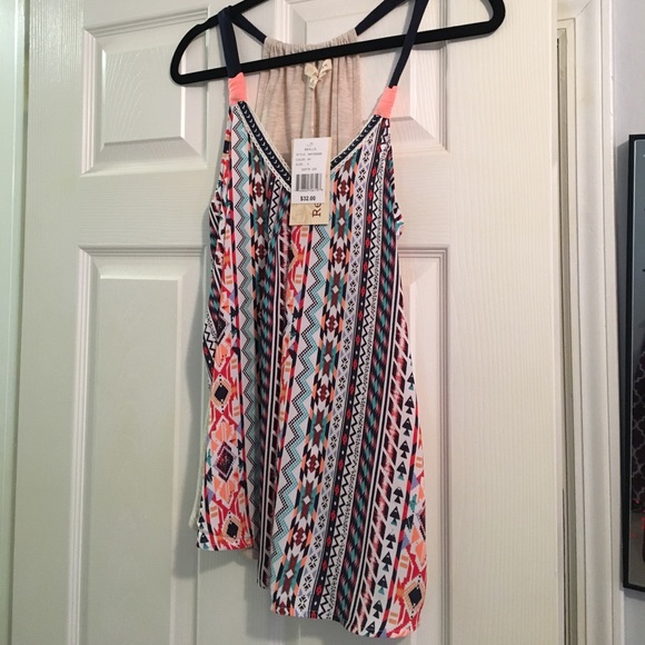 Rewind Tops - Rewind Aztec print tank top size S