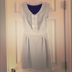 White Dress with Ruffle Detail