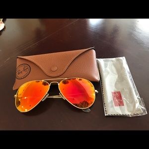Ray Ban Orange Lens Aviators