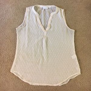 New York and Company light beige sleeveless shirt