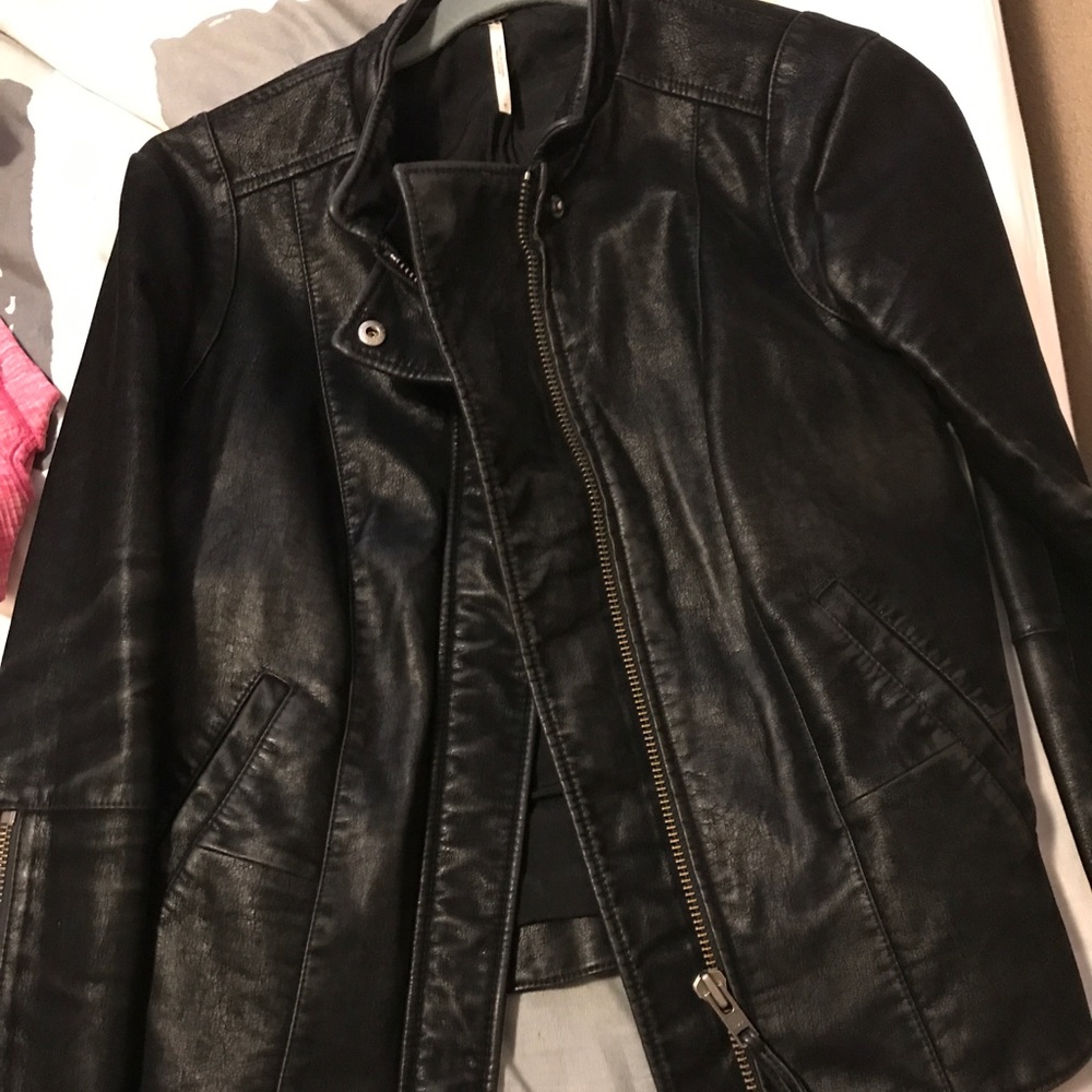 Free People leather jacket