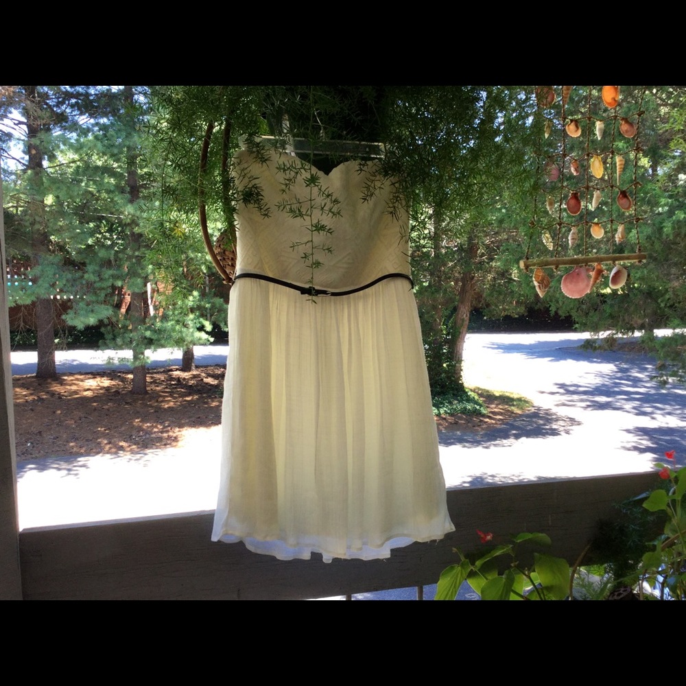 Ivory strapless mini