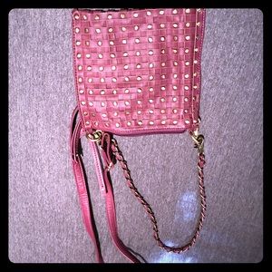 Purple studded cross body