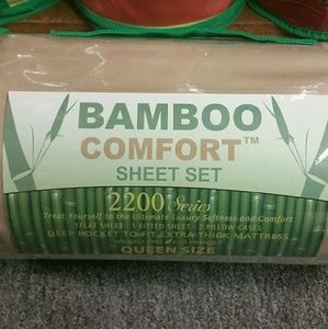 2200 TC Bamboo Comfort 4 Pcs Bed Sheet Set